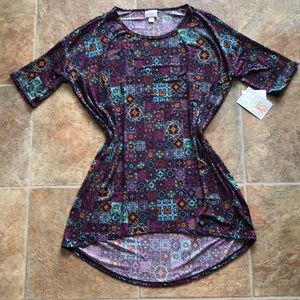 Purple XS Lularoe Irma Top NWT